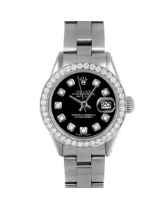 Rolex Datejust 26 mm Stainless Steel 6917-SS-BLK-DIA-AM-BDS-OYS