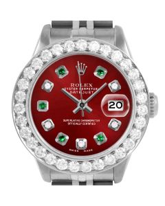 Rolex Datejust 26mm Stainless Steel 6917-SS-RED-ADE-2CT-JBL