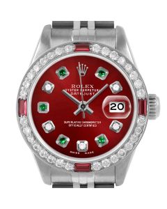 Rolex Datejust 26mm Stainless Steel 6917-SS-RED-ADE-4RBY-JBL