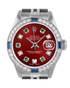 Rolex Datejust 26mm Stainless Steel 6917-SS-RED-ADE-4SPH-JBL
