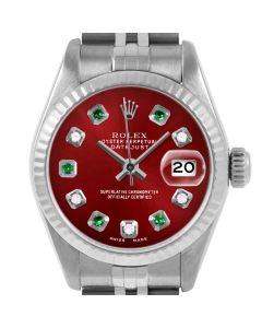 Rolex Datejust 26mm Stainless Steel 6917-SS-RED-ADE-FLT-JBL