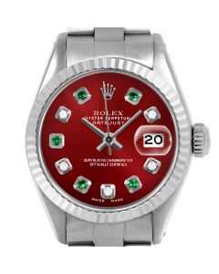 Rolex Datejust 26mm Stainless Steel 6917-SS-RED-ADE-FLT-OYS