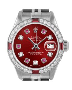 Rolex Datejust 26mm Stainless Steel 6917-SS-RED-ADR-4RBY-JBL