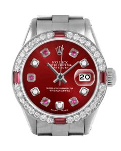 Rolex Datejust 26mm Stainless Steel 6917-SS-RED-ADR-4RBY-OYS
