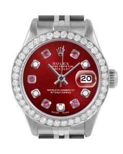 Rolex Datejust 26mm Stainless Steel 6917-SS-RED-ADR-BDS-JBL
