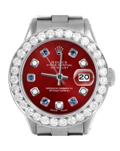 Rolex Datejust 26mm Stainless Steel 6917-SS-RED-ADS-2CT-OYS