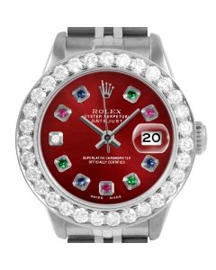 Rolex Datejust 26mm Stainless Steel 6917-SS-RED-ERDS-2CT-JBL