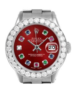 Rolex Datejust 26mm Stainless Steel 6917-SS-RED-ERDS-2CT-OYS