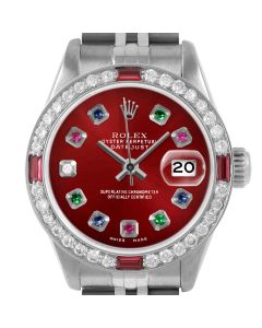 Rolex Datejust 26mm Stainless Steel 6917-SS-RED-ERDS-4RBY-JBL