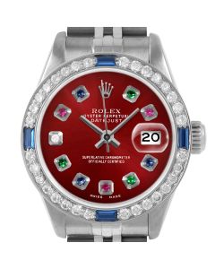 Rolex Datejust 26mm Stainless Steel 6917-SS-RED-ERDS-4SPH-JBL