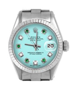 Rolex Datejust 26mm Stainless Steel 6917-SS-TRQ-ADE-FLT-OYS