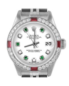 Rolex Datejust 26mm Stainless Steel 6917-SS-WHT-ADE-4RBY-JBL