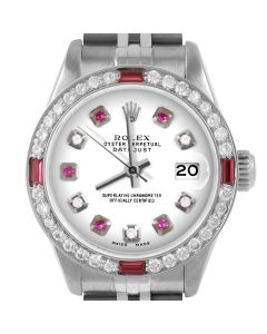 Rolex Datejust 26mm Stainless Steel 6917-SS-WHT-ADR-4RBY-JBL