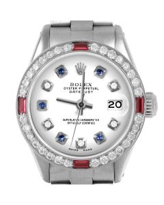 Rolex Datejust 26mm Stainless Steel 6917-SS-WHT-ADS-4RBY-OYS