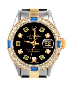 Rolex Datejust 26mm Two Tone 6917-TT-BLK-ADE-4SPH-OYS