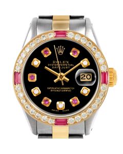 Rolex Datejust 26mm Two Tone 6917-TT-BLK-ADR-4RBY-OYS