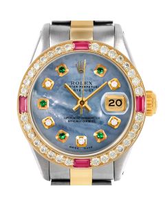 Rolex Datejust 26mm Two Tone 6917-TT-BLMOP-ADE-4RBY-OYS