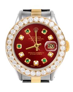 Rolex Datejust 26mm Two Tone 6917-TT-RED-ADE-2CT-OYS