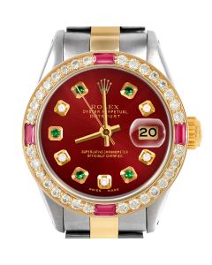 Rolex Datejust 26mm Two Tone 6917-TT-RED-ADE-4RBY-OYS