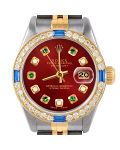 Rolex Datejust 26mm Two Tone 6917-TT-RED-ADE-4SPH-JBL
