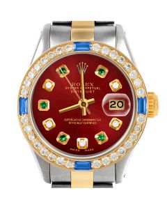 Rolex Datejust 26mm Two Tone 6917-TT-RED-ADE-4SPH-OYS