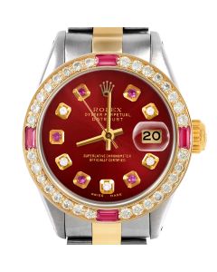 Rolex Datejust 26mm Two Tone 6917-TT-RED-ADR-4RBY-OYS