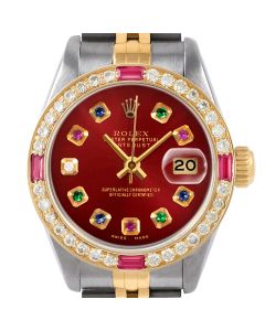 Rolex Datejust 26mm Two Tone 6917-TT-RED-ERDS-4RBY-JBL