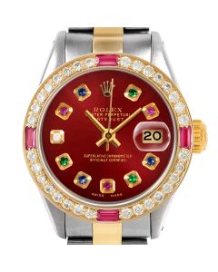 Rolex Datejust 26mm Two Tone 6917-TT-RED-ERDS-4RBY-OYS