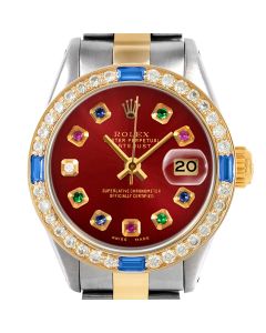Rolex Datejust 26mm Two Tone 6917-TT-RED-ERDS-4SPH-OYS