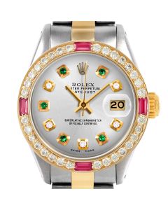 Rolex Datejust 26mm Two Tone 6917-TT-SLV-ADE-4RBY-OYS