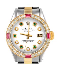 Rolex Datejust 26mm Two Tone 6917-TT-WHT-ADE-4RBY-OYS