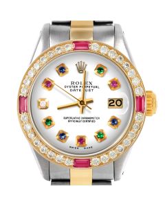 Rolex Datejust 26mm Two Tone 6917-TT-WHT-ERDS-4RBY-OYS