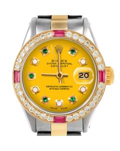 Rolex Datejust 26mm Two Tone 6917-TT-YLW-ADE-4RBY-OYS