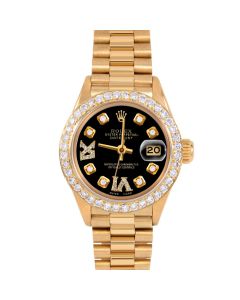 Rolex Datejust 26 mm Yellow Gold 6917-YG-BLK-8DR69-BDS-PRS