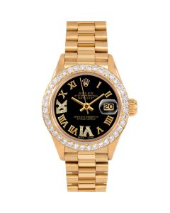 Rolex Datejust 26 mm Yellow Gold 6917-YG-BLK-RDR69-BDS-PRS
